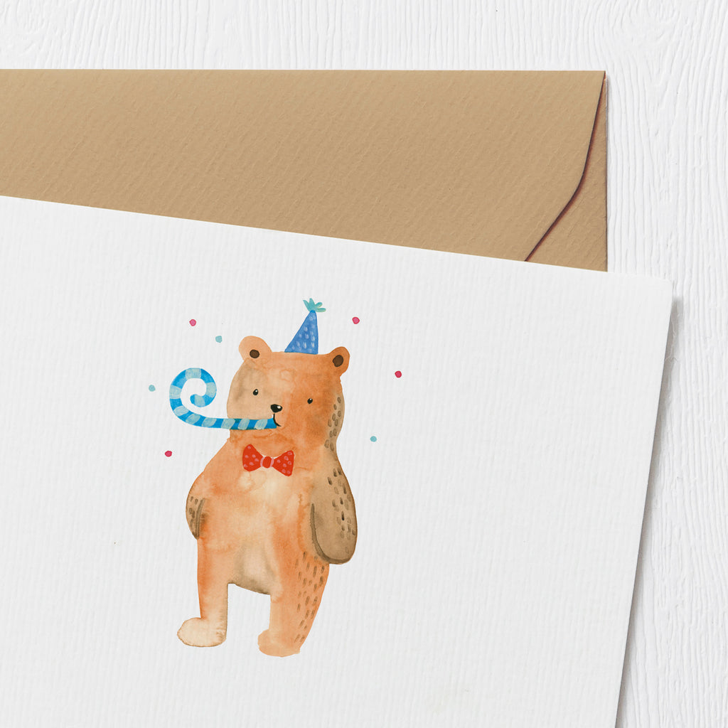 Deluxe Card bear Birthday Hochzeitskarte, Karte, Hochwertige Grußkarte, Einladungskarte, Hochwertige Klappkarte, Glückwunschkarte, Grußkarte, Klappkarte, Geburtstagskarte, Bär, Teddy, Teddybär, Alles Gute, Glückwunsch, Happy Birthday, Geburtstag