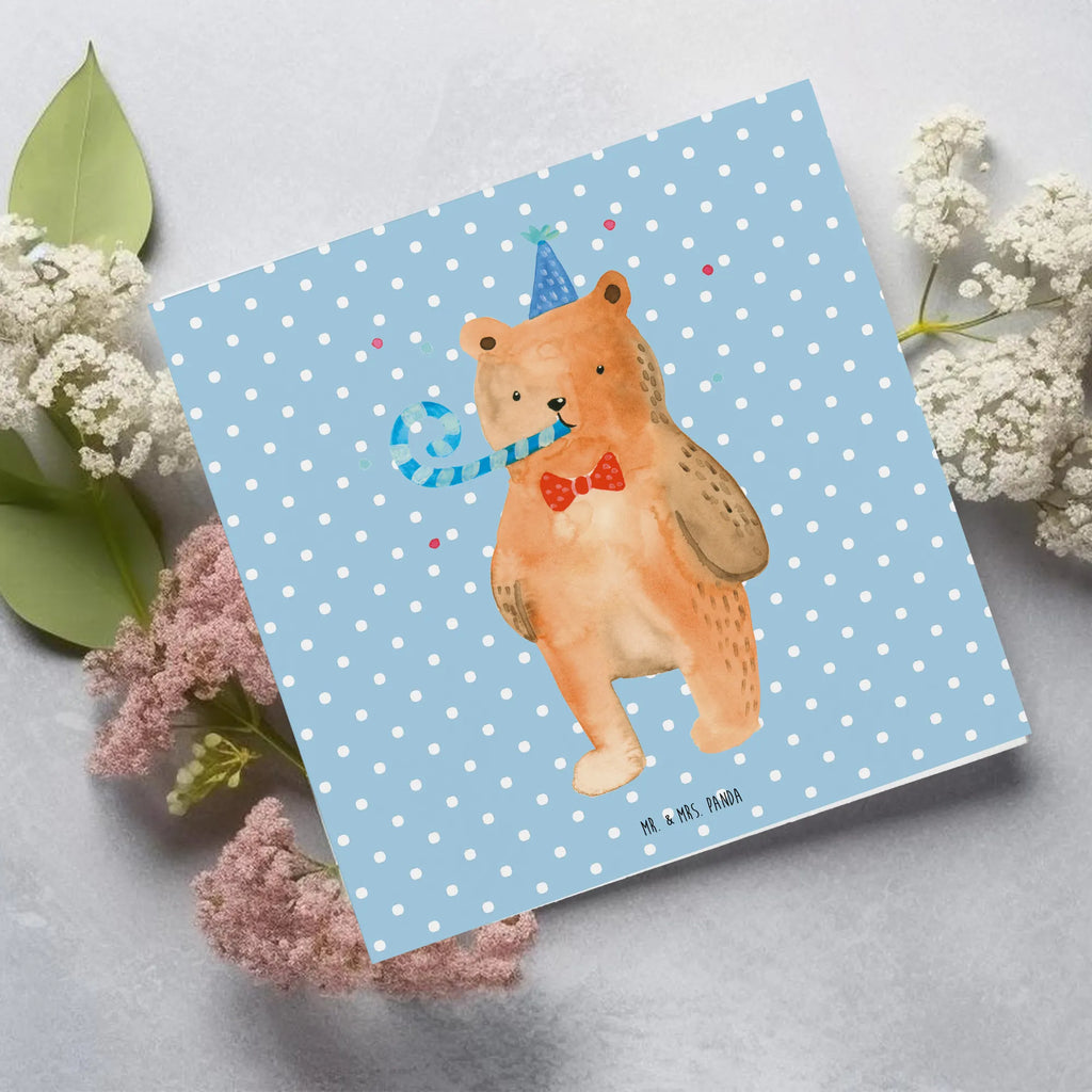 Deluxe Card bear Birthday Hochzeitskarte, Karte, Hochwertige Grußkarte, Einladungskarte, Hochwertige Klappkarte, Glückwunschkarte, Grußkarte, Klappkarte, Geburtstagskarte, Bär, Teddy, Teddybär, Alles Gute, Glückwunsch, Happy Birthday, Geburtstag