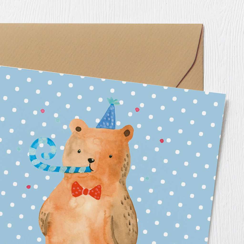Deluxe Card bear Birthday Hochzeitskarte, Karte, Hochwertige Grußkarte, Einladungskarte, Hochwertige Klappkarte, Glückwunschkarte, Grußkarte, Klappkarte, Geburtstagskarte, Bär, Teddy, Teddybär, Alles Gute, Glückwunsch, Happy Birthday, Geburtstag
