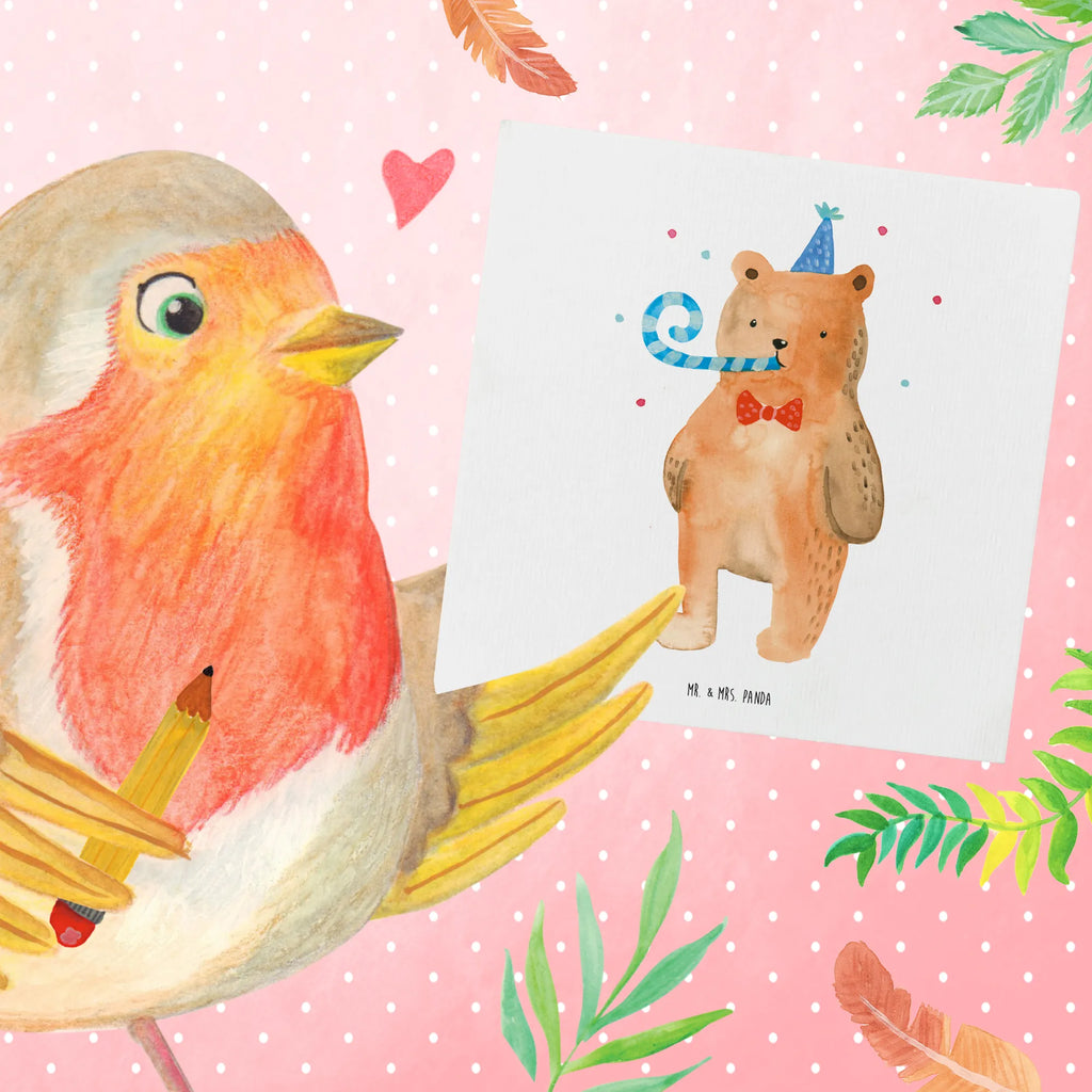 Deluxe Card bear Birthday Hochzeitskarte, Karte, Hochwertige Grußkarte, Einladungskarte, Hochwertige Klappkarte, Glückwunschkarte, Grußkarte, Klappkarte, Geburtstagskarte, Bär, Teddy, Teddybär, Alles Gute, Glückwunsch, Happy Birthday, Geburtstag