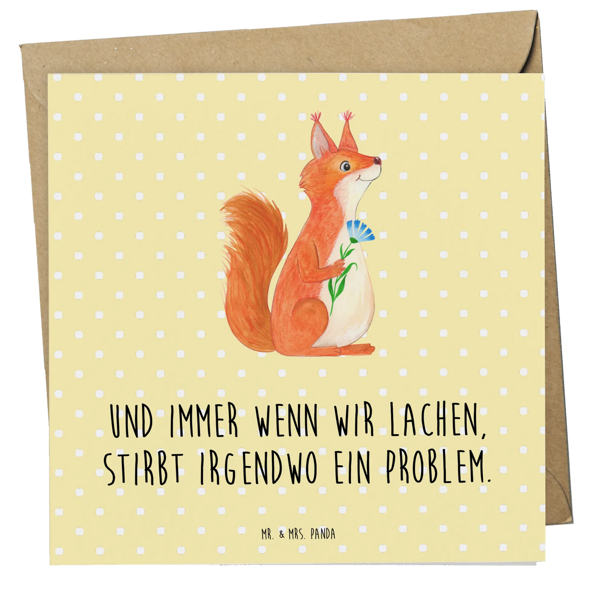 Deluxe Card Squirrel flower cute, gift ideas, special gifts, hand drawn, gifts, card, animal lover, funny sayings, cute animal motives, small animals, good mood, laughter, positive saying, Squirrel, motivation sayings, fun, saying decoration, happy saying, motivation pictures