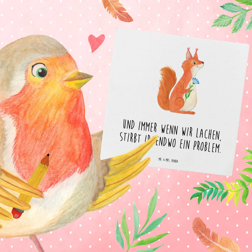 Deluxe Karte Eichhörnchen Blume Einladungskarte, Geburtstagskarte, Glückwunschkarte, Hochzeitskarte, Karte, Grußkarte, Klappkarte, Hochwertige Grußkarte, Hochwertige Klappkarte, Tiermotive, Gute Laune, lustige Sprüche, Tiere, Spruch positiv, Lachen, Spaß, Eichhörnchen, Motivation Sprüche, Motivation Bilder, Eichhorn, glücklich Spruch, Spruch Deko