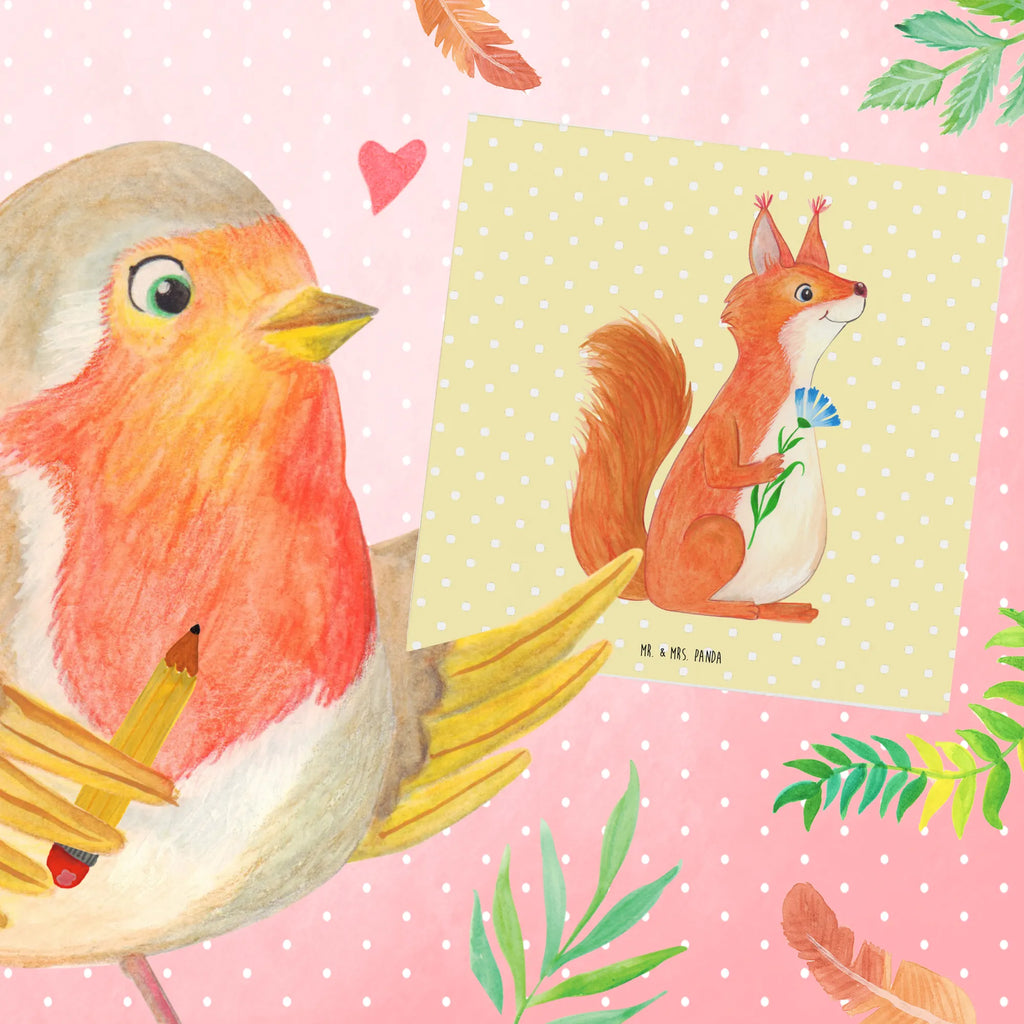 Deluxe Karte Eichhörnchen Blume Einladungskarte, Geburtstagskarte, Glückwunschkarte, Hochzeitskarte, Karte, Grußkarte, Klappkarte, Hochwertige Grußkarte, Hochwertige Klappkarte, Tiermotive, Gute Laune, lustige Sprüche, Tiere, Spruch positiv, Lachen, Spaß, Eichhörnchen, Motivation Sprüche, Motivation Bilder, Eichhorn, glücklich Spruch, Spruch Deko