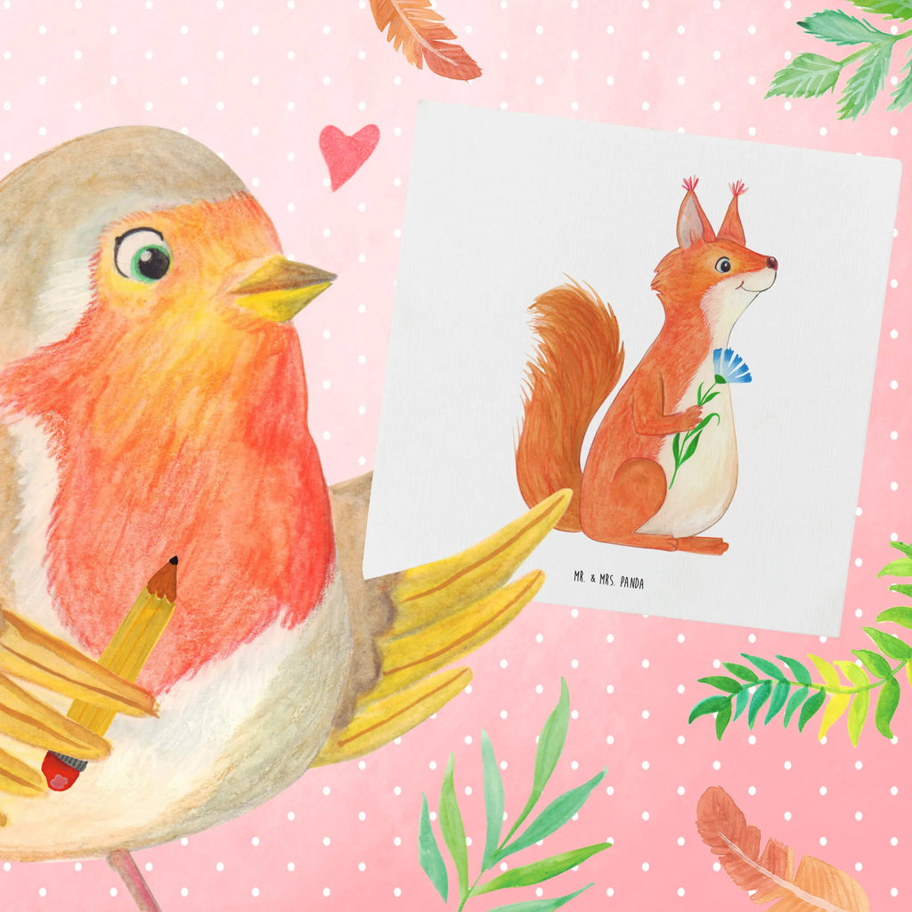 Deluxe Karte Eichhörnchen Blume Einladungskarte, Geburtstagskarte, Glückwunschkarte, Hochzeitskarte, Karte, Grußkarte, Klappkarte, Hochwertige Grußkarte, Hochwertige Klappkarte, Tiermotive, Gute Laune, lustige Sprüche, Tiere, Spruch positiv, Lachen, Spaß, Eichhörnchen, Motivation Sprüche, Motivation Bilder, Eichhorn, glücklich Spruch, Spruch Deko