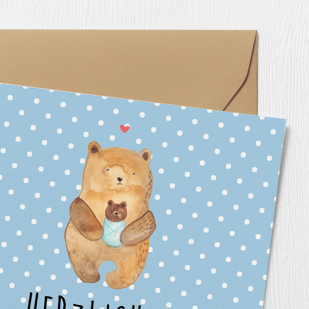 Deluxe Card bear infant Hochwertige Grußkarte, Klappkarte, Karte, Hochzeitskarte, Grußkarte, Hochwertige Klappkarte, Glückwunschkarte, Einladungskarte, Geburtstagskarte, Bär, Teddy, Teddybär, Baby, Täufling, Neffe, Enkelin, Nichte, Eltern, Geburtstag, Mutter, Glückwunsch, Geburt, Taufe, Enkel