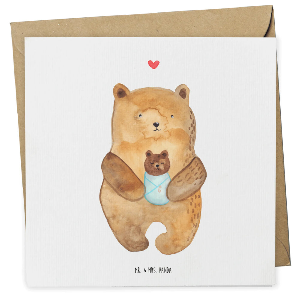 Deluxe Card bear infant Hochwertige Grußkarte, Klappkarte, Karte, Hochzeitskarte, Grußkarte, Hochwertige Klappkarte, Glückwunschkarte, Einladungskarte, Geburtstagskarte, Bär, Teddy, Teddybär, Baby, Täufling, Neffe, Enkelin, Nichte, Eltern, Geburtstag, Mutter, Glückwunsch, Geburt, Taufe, Enkel