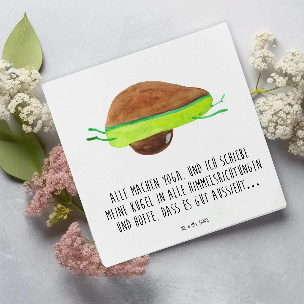 Deluxe Karte Avocado Yoga Einladungskarte, Geburtstagskarte, Glückwunschkarte, Hochzeitskarte, Hochwertige Grußkarte, Grußkarte, Karte, Klappkarte, Hochwertige Klappkarte, Avocado, Veggie, Vegan, Gesund, Avocado Yoga Vegan