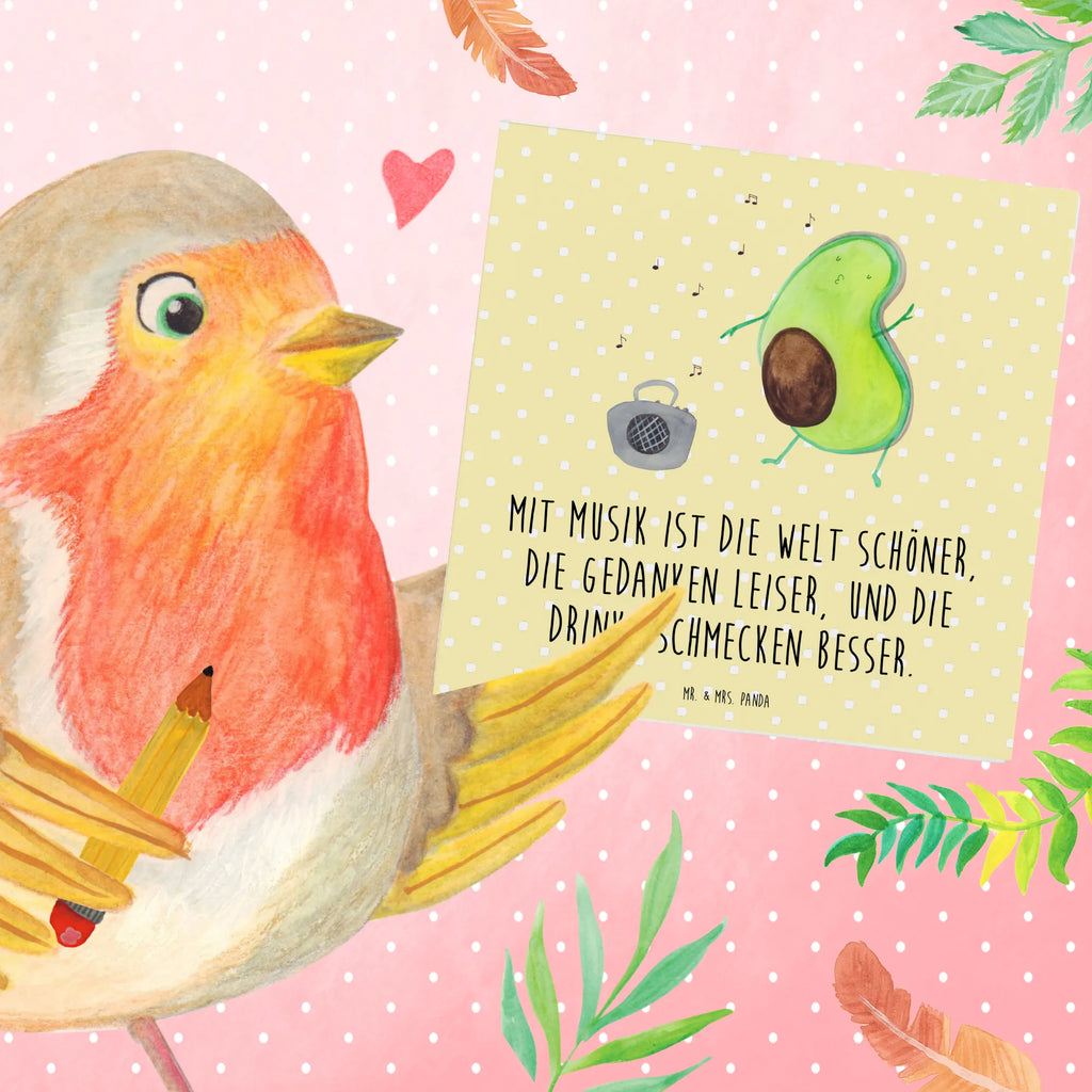 Deluxe Karte Avocado Tanzen Hochwertige Klappkarte, Karte, Hochzeitskarte, Einladungskarte, Geburtstagskarte, Grußkarte, Glückwunschkarte, Klappkarte, Hochwertige Grußkarte, Avocado, Veggie, Vegan, Gesund