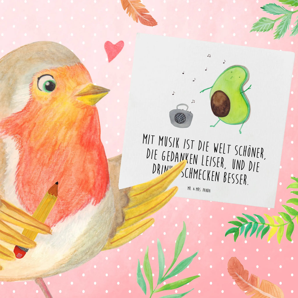 Deluxe Karte Avocado Tanzen Hochwertige Klappkarte, Karte, Hochzeitskarte, Einladungskarte, Geburtstagskarte, Grußkarte, Glückwunschkarte, Klappkarte, Hochwertige Grußkarte, Avocado, Veggie, Vegan, Gesund