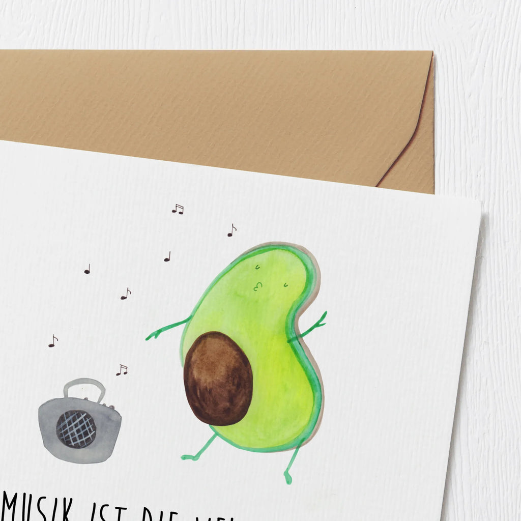 Deluxe Karte Avocado Tanzen Hochwertige Klappkarte, Karte, Hochzeitskarte, Einladungskarte, Geburtstagskarte, Grußkarte, Glückwunschkarte, Klappkarte, Hochwertige Grußkarte, Avocado, Veggie, Vegan, Gesund