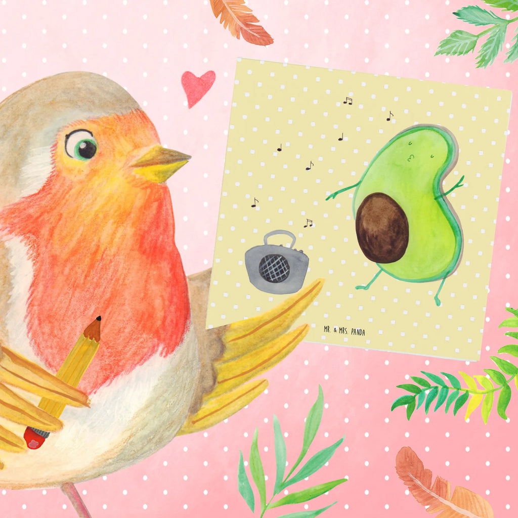 Deluxe Karte Avocado Tanzen Hochwertige Klappkarte, Karte, Hochzeitskarte, Einladungskarte, Geburtstagskarte, Grußkarte, Glückwunschkarte, Klappkarte, Hochwertige Grußkarte, Avocado, Veggie, Vegan, Gesund