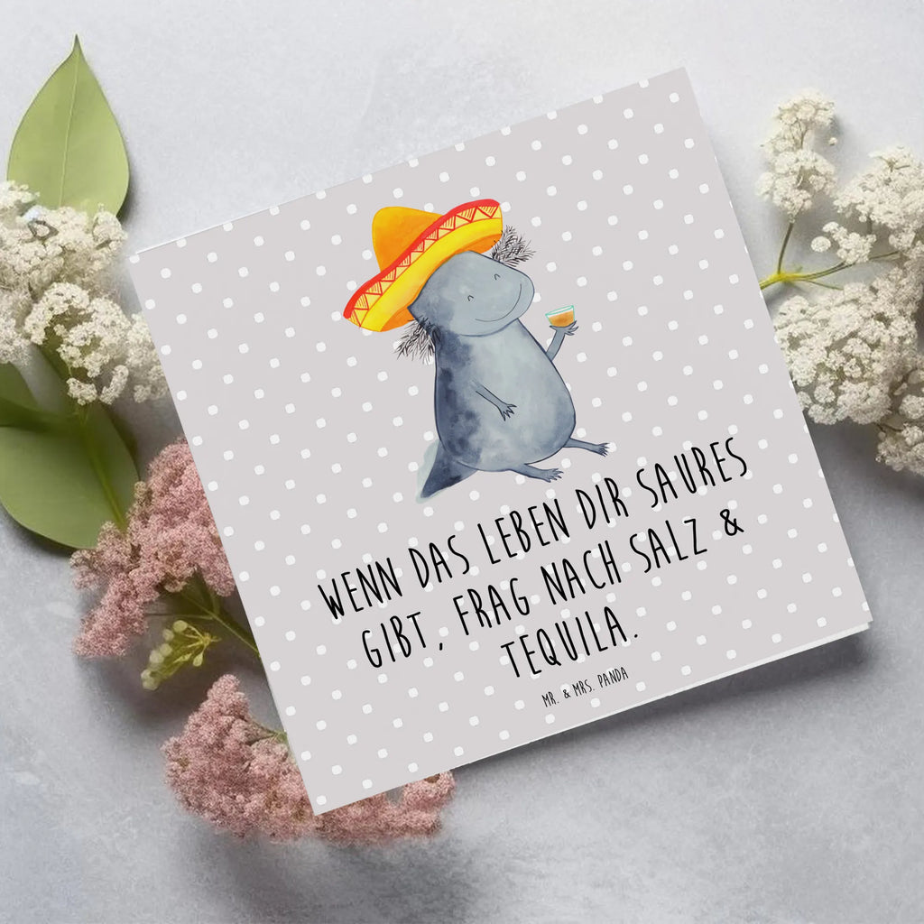 Deluxe Karte Axolotl Tequila Hochzeitskarte, Hochwertige Grußkarte, Geburtstagskarte, Grußkarte, Hochwertige Klappkarte, Karte, Klappkarte, Einladungskarte, Glückwunschkarte, Axolotl, Molch, Feuerdrache, Lurche, Motivation, Zitrone, Schwanzlurch, Lurch, Mexiko, Spruch, Axolot, Sombrero, Feuersalamander, Mexico, Tequila