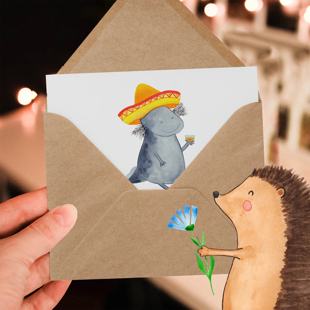 Deluxe Karte Axolotl Tequila Hochzeitskarte, Hochwertige Grußkarte, Geburtstagskarte, Grußkarte, Hochwertige Klappkarte, Karte, Klappkarte, Einladungskarte, Glückwunschkarte, Axolotl, Molch, Feuerdrache, Lurche, Motivation, Zitrone, Schwanzlurch, Lurch, Mexiko, Spruch, Axolot, Sombrero, Feuersalamander, Mexico, Tequila