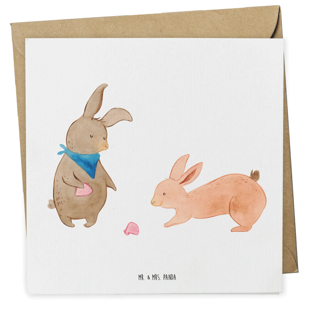 Deluxe Karte Hasen Muschel Einladungskarte, Karte, Hochwertige Klappkarte, Hochwertige Grußkarte, Geburtstagskarte, Glückwunschkarte, Hochzeitskarte, Klappkarte, Grußkarte, Familie, Vatertag, Muttertag, Bruder, Schwester, Mama, Papa, Oma, Opa, Muscheln sammeln, Meer, Muscheln, BFF, Freundinnen, best friends, Freundin, beste Freundin, Hasen