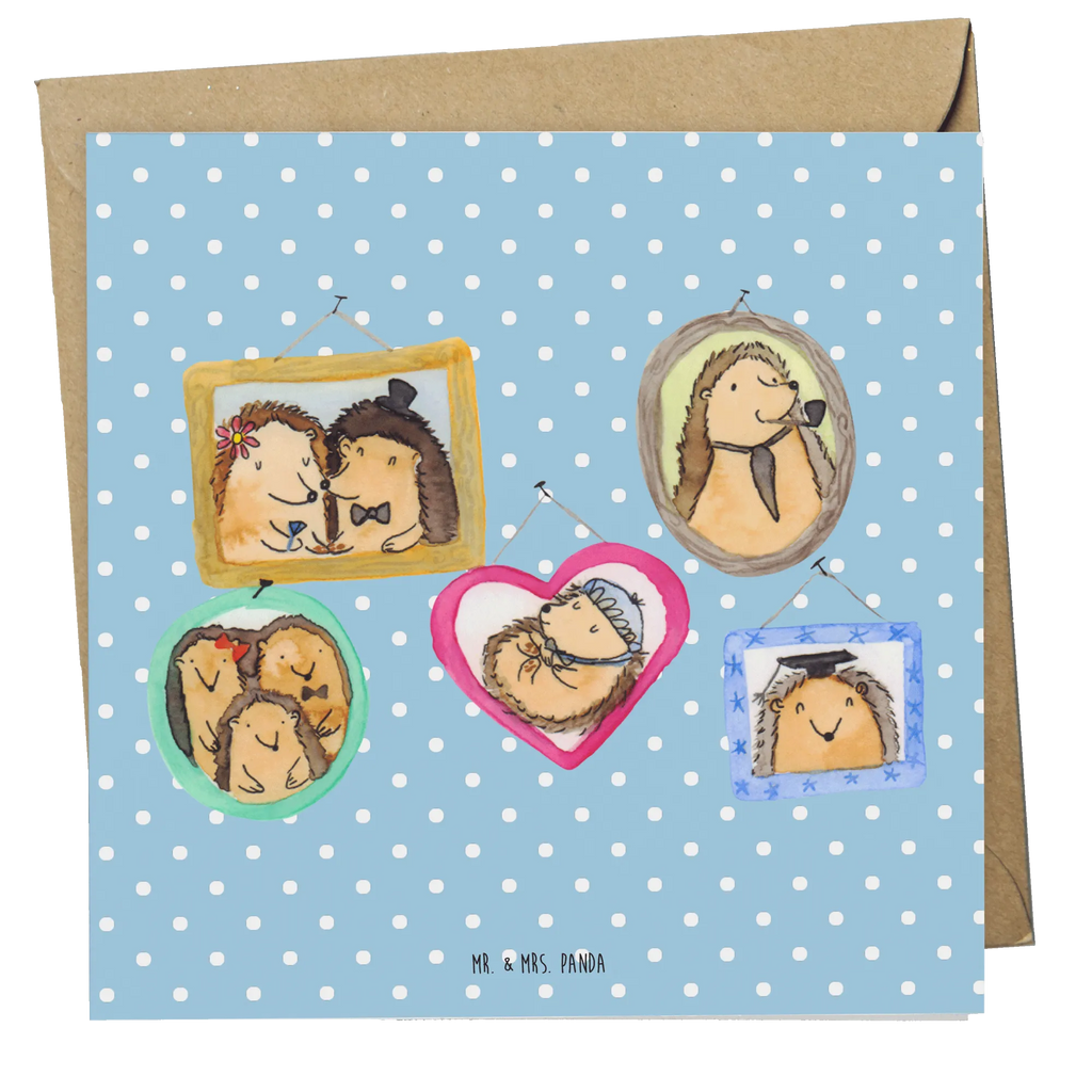 Deluxe Karte Igel Familie Grußkarte, Einladungskarte, Hochzeitskarte, Hochwertige Grußkarte, Karte, Klappkarte, Geburtstagskarte, Glückwunschkarte, Hochwertige Klappkarte, Familie, Vatertag, Muttertag, Bruder, Schwester, Mama, Papa, Oma, Opa, Liebe, Bilder, Glück, Igel, Zusammenhalt