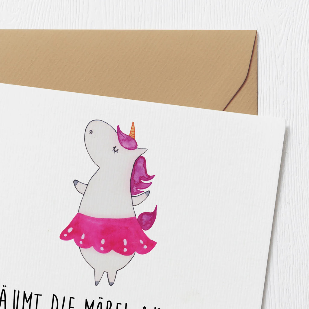 Deluxe Karte Einhorn Ballerina Klappkarte, Hochwertige Klappkarte, Grußkarte, Einladungskarte, Geburtstagskarte, Karte, Hochwertige Grußkarte, Hochzeitskarte, Glückwunschkarte, Einhorn, Einhörner, Einhorn Deko, Unicorn, Tanzen, Geburtstag, Ballerina, Lebensfreude, Party, Spaß, Lebenslust, Feiern, Wohnung, Tänzerin