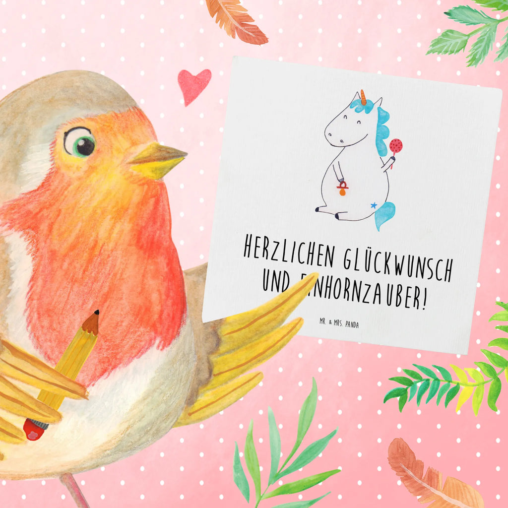 Deluxe Karte Einhorn Baby Karte, Hochwertige Klappkarte, Grußkarte, Klappkarte, Hochzeitskarte, Einladungskarte, Glückwunschkarte, Geburtstagskarte, Hochwertige Grußkarte, Einhorn, Einhörner, Einhorn Deko, Unicorn, Babyglück, Party, Eltern, Baby, Mutter, Geburt, Schnuller, Geburtstag, erstes Kind, Nachwuchs, Kind