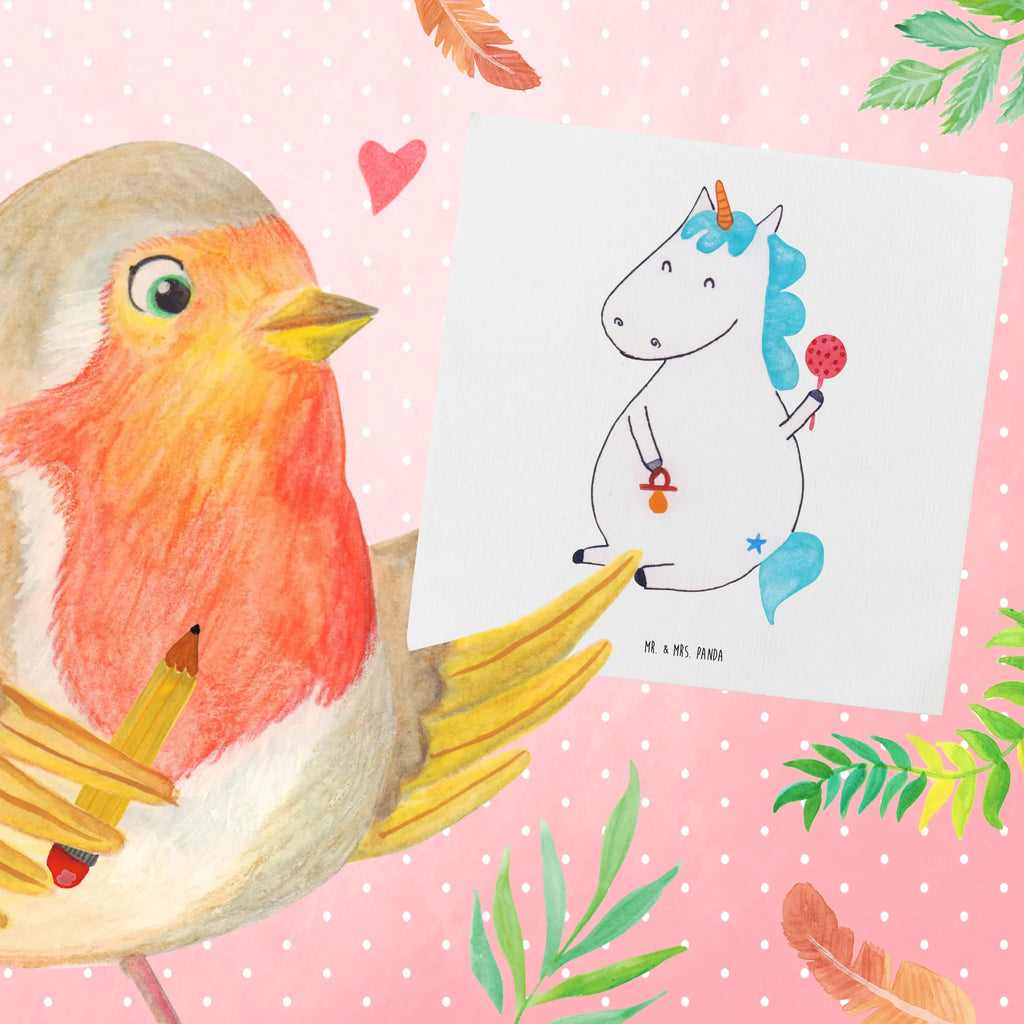 Deluxe Karte Einhorn Baby Karte, Hochwertige Klappkarte, Grußkarte, Klappkarte, Hochzeitskarte, Einladungskarte, Glückwunschkarte, Geburtstagskarte, Hochwertige Grußkarte, Einhorn, Einhörner, Einhorn Deko, Unicorn, Babyglück, Party, Eltern, Baby, Mutter, Geburt, Schnuller, Geburtstag, erstes Kind, Nachwuchs, Kind