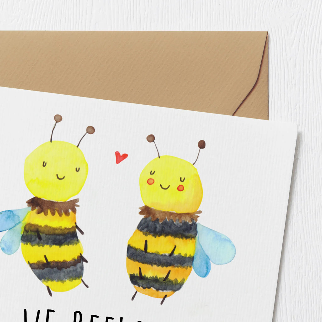 Deluxe Card bee In love Karte, Hochwertige Grußkarte, Hochzeitskarte, Glückwunschkarte, Geburtstagskarte, Hochwertige Klappkarte, Einladungskarte, Klappkarte, Grußkarte, Biene, Wespe, Hummel