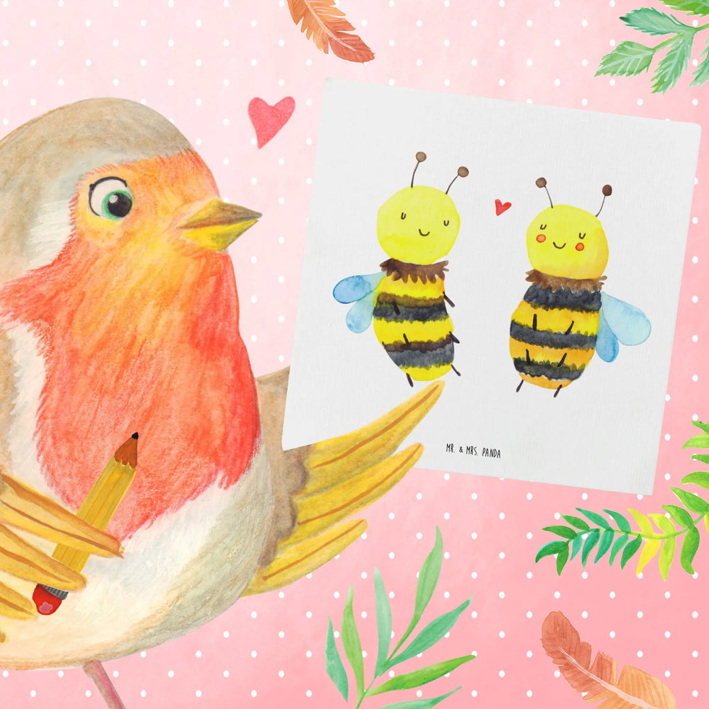 Deluxe Card bee In love Karte, Hochwertige Grußkarte, Hochzeitskarte, Glückwunschkarte, Geburtstagskarte, Hochwertige Klappkarte, Einladungskarte, Klappkarte, Grußkarte, Biene, Wespe, Hummel