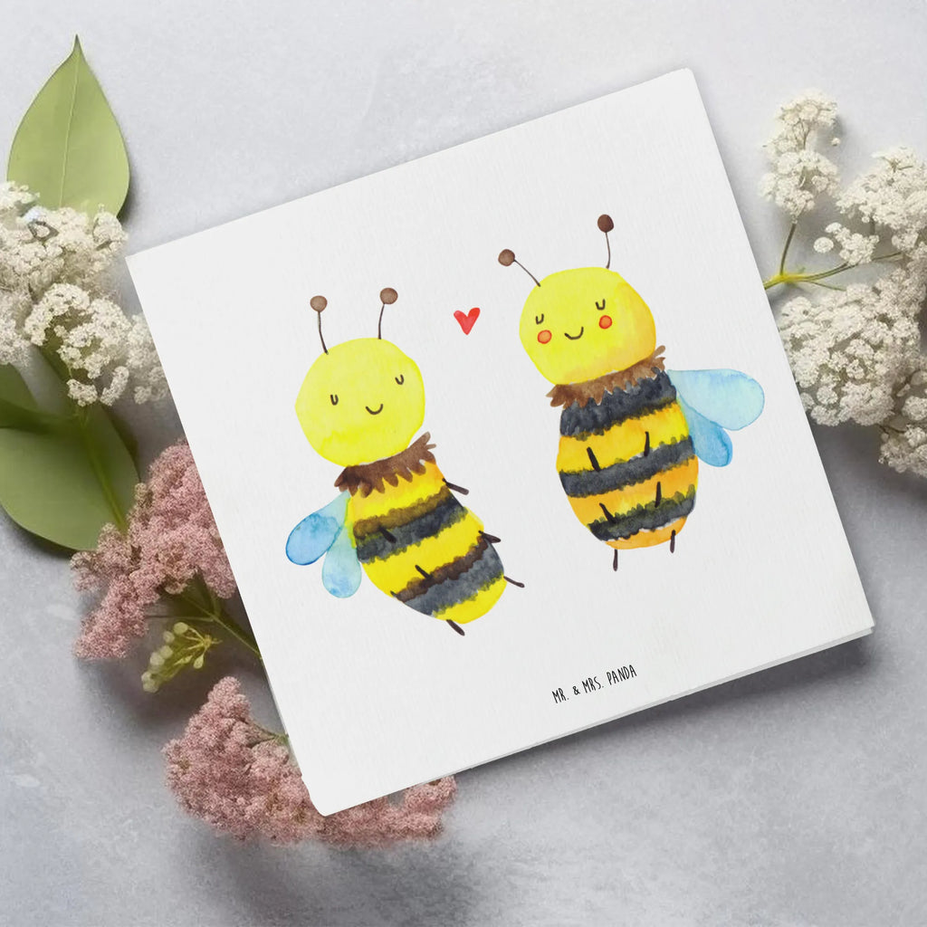 Deluxe Card bee In love Karte, Hochwertige Grußkarte, Hochzeitskarte, Glückwunschkarte, Geburtstagskarte, Hochwertige Klappkarte, Einladungskarte, Klappkarte, Grußkarte, Biene, Wespe, Hummel