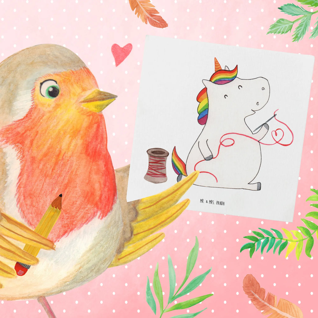 Deluxe Karte Einhorn Näherin Karte, Hochwertige Grußkarte, Hochwertige Klappkarte, Einladungskarte, Hochzeitskarte, Klappkarte, Geburtstagskarte, Glückwunschkarte, Grußkarte, Einhorn, Einhörner, Einhorn Deko, Unicorn, Nähzimmer, Näherin, nähen, Freundin, basteln, Häkeln, Mädchen, Stricken