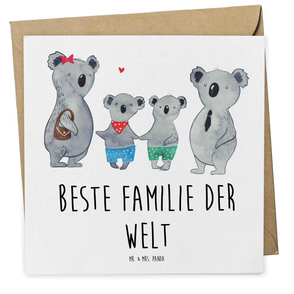 Deluxe Karte Koala Familie zwei Geburtstagskarte, Hochwertige Klappkarte, Karte, Glückwunschkarte, Grußkarte, Hochzeitskarte, Klappkarte, Einladungskarte, Hochwertige Grußkarte, Familie, Vatertag, Muttertag, Bruder, Schwester, Mama, Papa, Oma, Opa, Familienzeit, Koalabär, Familienleben, Koala, beste Familie, Koalafamilie, Lieblingsfamilie