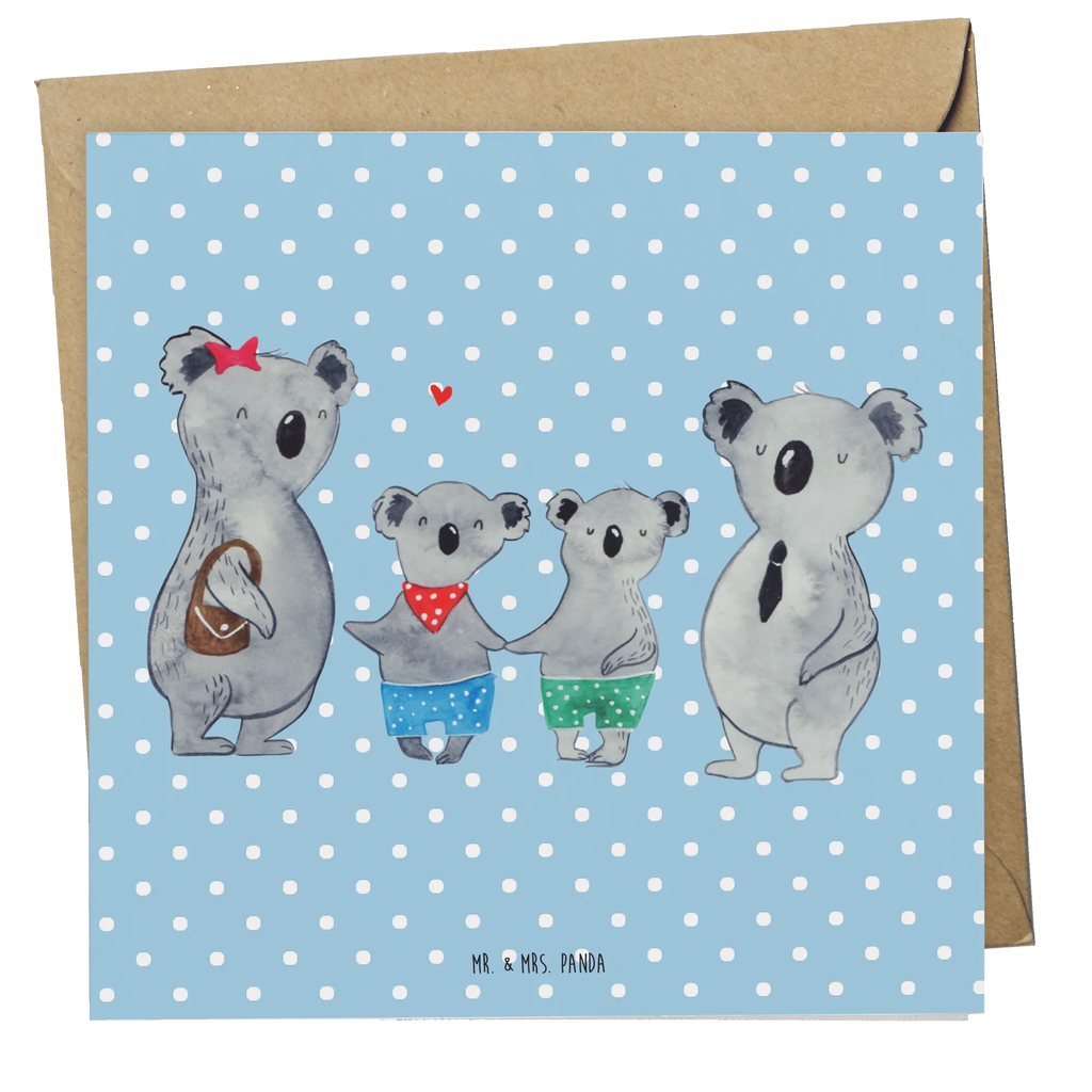 Deluxe Karte Koala Familie zwei Geburtstagskarte, Hochwertige Klappkarte, Karte, Glückwunschkarte, Grußkarte, Hochzeitskarte, Klappkarte, Einladungskarte, Hochwertige Grußkarte, Familie, Vatertag, Muttertag, Bruder, Schwester, Mama, Papa, Oma, Opa, Familienzeit, Koalabär, Familienleben, Koala, beste Familie, Koalafamilie, Lieblingsfamilie