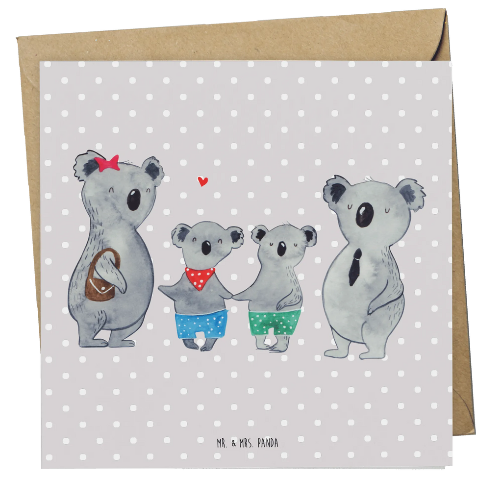 Deluxe Karte Koala Familie zwei Geburtstagskarte, Hochwertige Klappkarte, Karte, Glückwunschkarte, Grußkarte, Hochzeitskarte, Klappkarte, Einladungskarte, Hochwertige Grußkarte, Familie, Vatertag, Muttertag, Bruder, Schwester, Mama, Papa, Oma, Opa, Familienzeit, Koalabär, Familienleben, Koala, beste Familie, Koalafamilie, Lieblingsfamilie