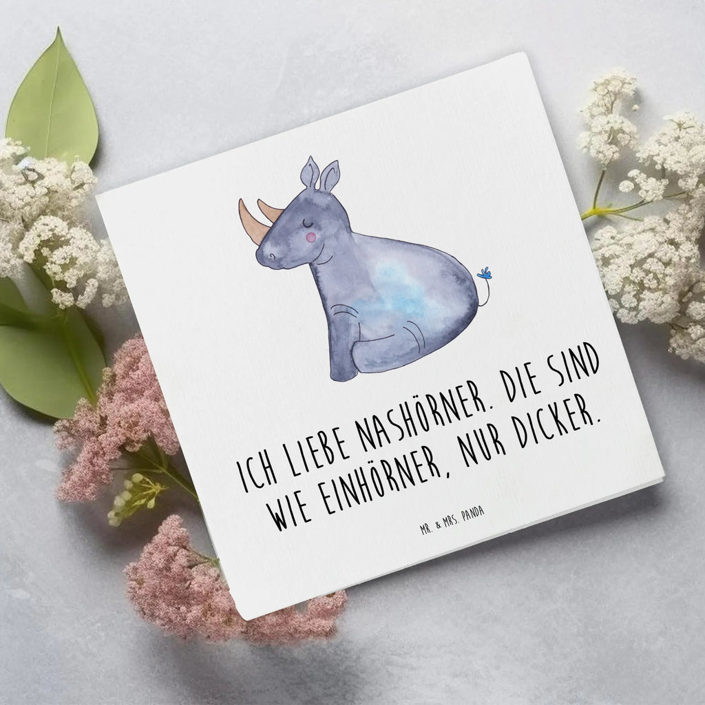 Deluxe Karte Einhorn Nashorn Geburtstagskarte, Einladungskarte, Grußkarte, Karte, Klappkarte, Glückwunschkarte, Hochzeitskarte, Hochwertige Klappkarte, Hochwertige Grußkarte, Einhorn, Einhörner, Einhorn Deko, Unicorn, lustig, Einhornpower, Regenbogen, witzig, Nashörner, Glitzer, Zoo, Nashorn, Erwachsenwerden