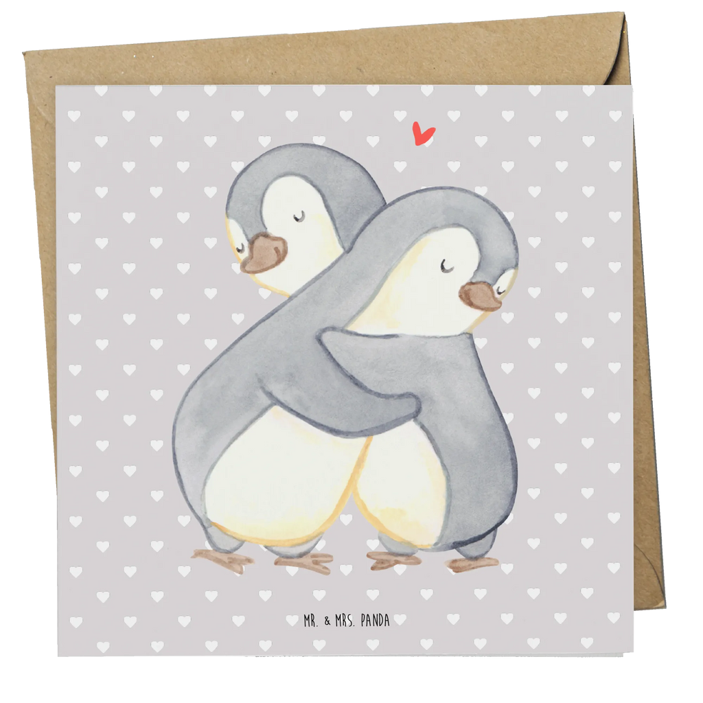 Deluxe Karte Pinguine Kuscheln doppelkarte, Glückwunschkarte, Grußkarte, faltkarte, Klappkarte, Verlobung, Freundin, Partner, Freund, Ehemann, Ehefrau, Heiraten, Heiratsantrag, Liebe, Hocheitstag, Liebesgeschenk, Jahrestag, Mitbringsel, Hochzeitstag, für Männer, Liebesbeweis, Geschenk für Frauen, Geschenk für Partner, Geschenk für Freundin, Valentinstag, für Ehemann