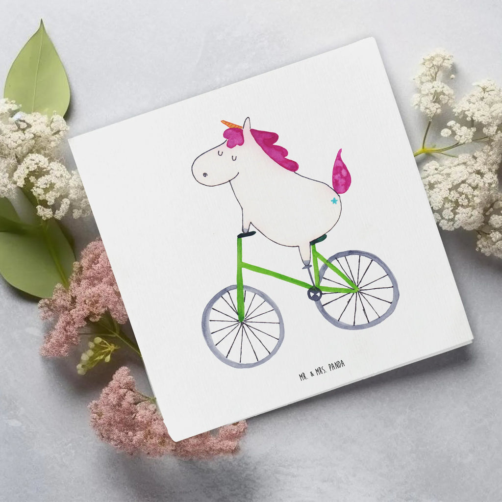 Deluxe Card unicorn cyclist Hochwertige Klappkarte, Karte, Glückwunschkarte, Klappkarte, Hochzeitskarte, Einladungskarte, Hochwertige Grußkarte, Geburtstagskarte, Grußkarte, Einhorn, Einhörner, Einhorn Deko, Unicorn, Liebeskummer, Kummer, Luxusproblem, Bike, Radfahren, Rad, Radfahrer, Feenstaub, Konfetti