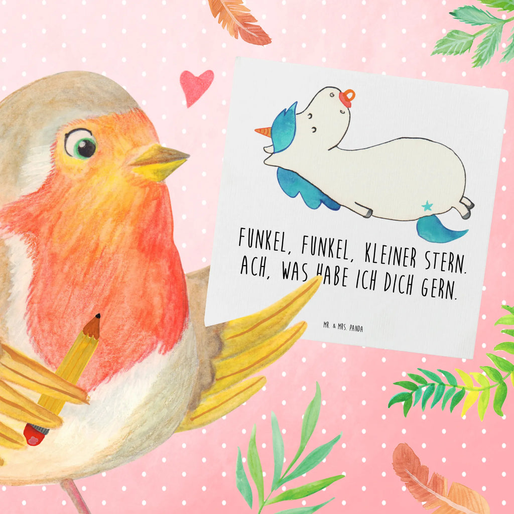 Deluxe Card unicorn dummy Klappkarte, faltkarte, Glückwunschkarte, Grußkarte, doppelkarte, Unicorn, Einhorn, Einhörner, Einhorn Deko, Geburtstag, Geschenk Geburt, Geburt, Kleinkind, Mutter, Mama, Baby, Säugling, Schnuller