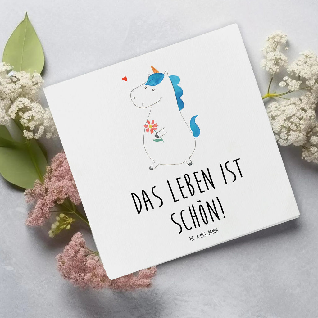 Deluxe Card unicorn Stroll Hochwertige Grußkarte, Einladungskarte, Glückwunschkarte, Karte, Geburtstagskarte, Klappkarte, Hochzeitskarte, Grußkarte, Hochwertige Klappkarte, Einhorn, Einhörner, Einhorn Deko, Unicorn, Spaziergang, Blumen, Freude, Mutter, Motivation, Freundin, Glitzer, Gute Laune, Schwester