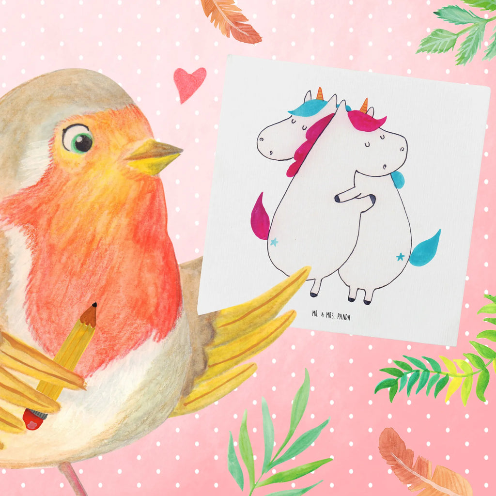 Deluxe Card unicorns Embrace Karte, Hochwertige Grußkarte, Hochwertige Klappkarte, Glückwunschkarte, Einladungskarte, Geburtstagskarte, Grußkarte, Hochzeitskarte, Klappkarte, Einhorn, Einhörner, Einhorn Deko, Unicorn, Liebe, Geschwister, Familie, BFF, Freundinnen, Schwester, Freundin, Sister, Schwestern