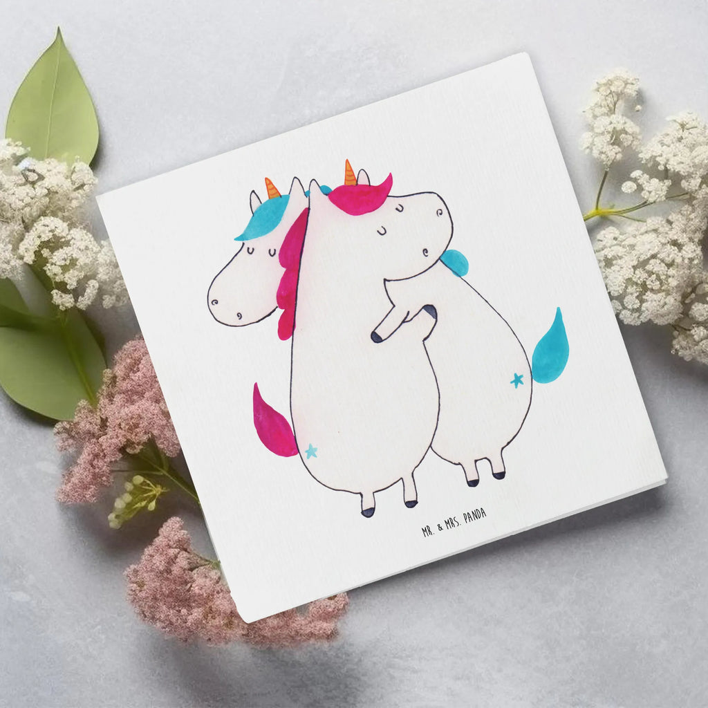 Deluxe Card unicorns Embrace Karte, Hochwertige Grußkarte, Hochwertige Klappkarte, Glückwunschkarte, Einladungskarte, Geburtstagskarte, Grußkarte, Hochzeitskarte, Klappkarte, Einhorn, Einhörner, Einhorn Deko, Unicorn, Liebe, Geschwister, Familie, BFF, Freundinnen, Schwester, Freundin, Sister, Schwestern