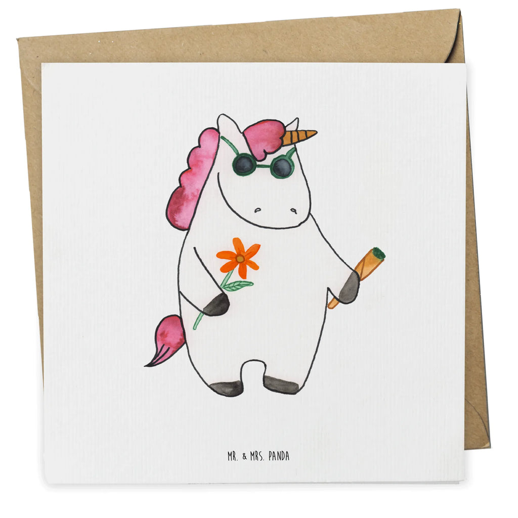 Deluxe Card unicorn Woodstock Hochwertige Klappkarte, Karte, Glückwunschkarte, Geburtstagskarte, Klappkarte, Grußkarte, Hochzeitskarte, Hochwertige Grußkarte, Einladungskarte, Einhorn, Einhörner, Einhorn Deko, Unicorn, Alkohol, Spaß. lustig, Joint, Kiffen, Party, Woodstock, witzig, Zigarette