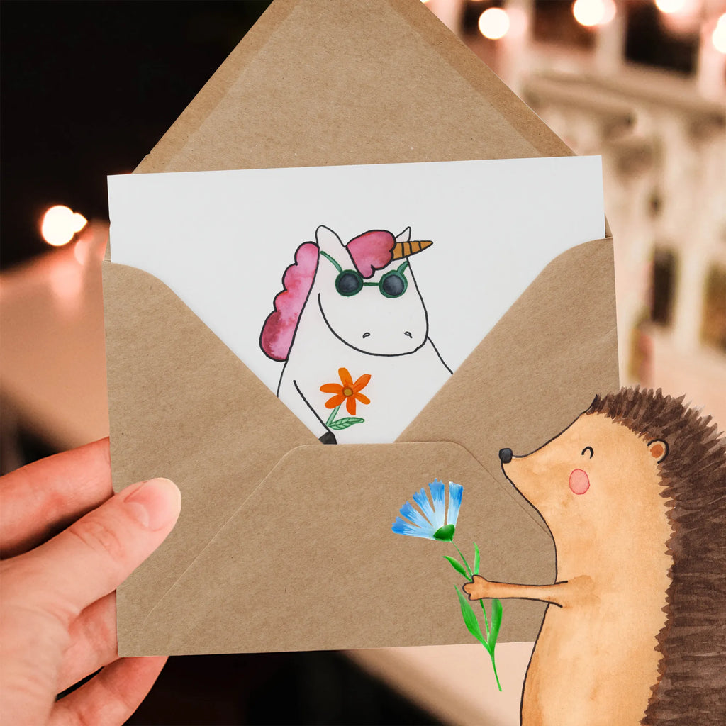 Deluxe Card unicorn Woodstock Hochwertige Klappkarte, Karte, Glückwunschkarte, Geburtstagskarte, Klappkarte, Grußkarte, Hochzeitskarte, Hochwertige Grußkarte, Einladungskarte, Einhorn, Einhörner, Einhorn Deko, Unicorn, Alkohol, Spaß. lustig, Joint, Kiffen, Party, Woodstock, witzig, Zigarette