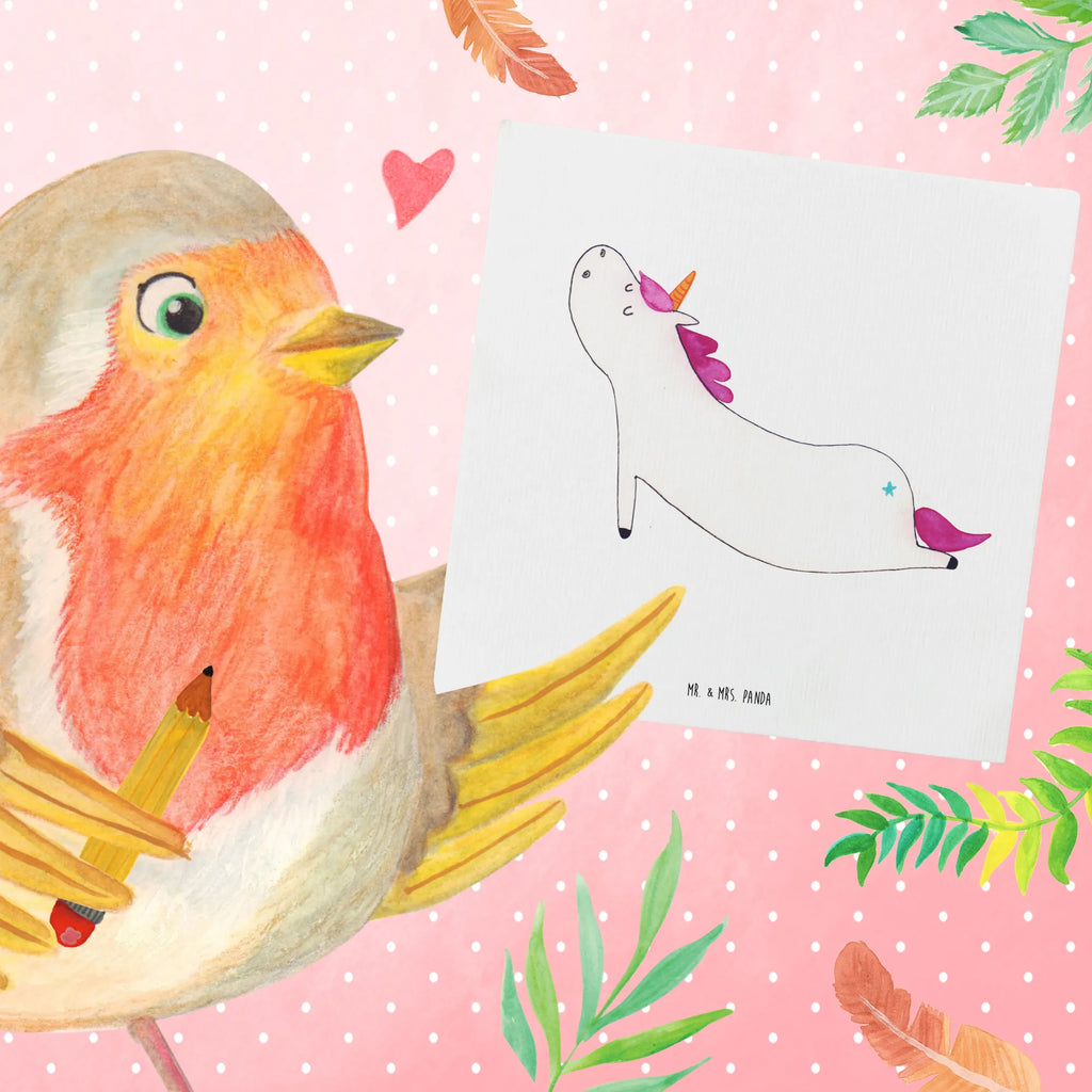 Deluxe Karte Einhorn Yoga Hochwertige Grußkarte, Karte, Geburtstagskarte, Klappkarte, Hochzeitskarte, Einladungskarte, Hochwertige Klappkarte, Grußkarte, Glückwunschkarte, Einhorn, Einhörner, Einhorn Deko, Unicorn, lustig, Joga, witzig, Sport, süß, Yoga, Yogamatte, Namaste, Achtsamkeit, Entspannung