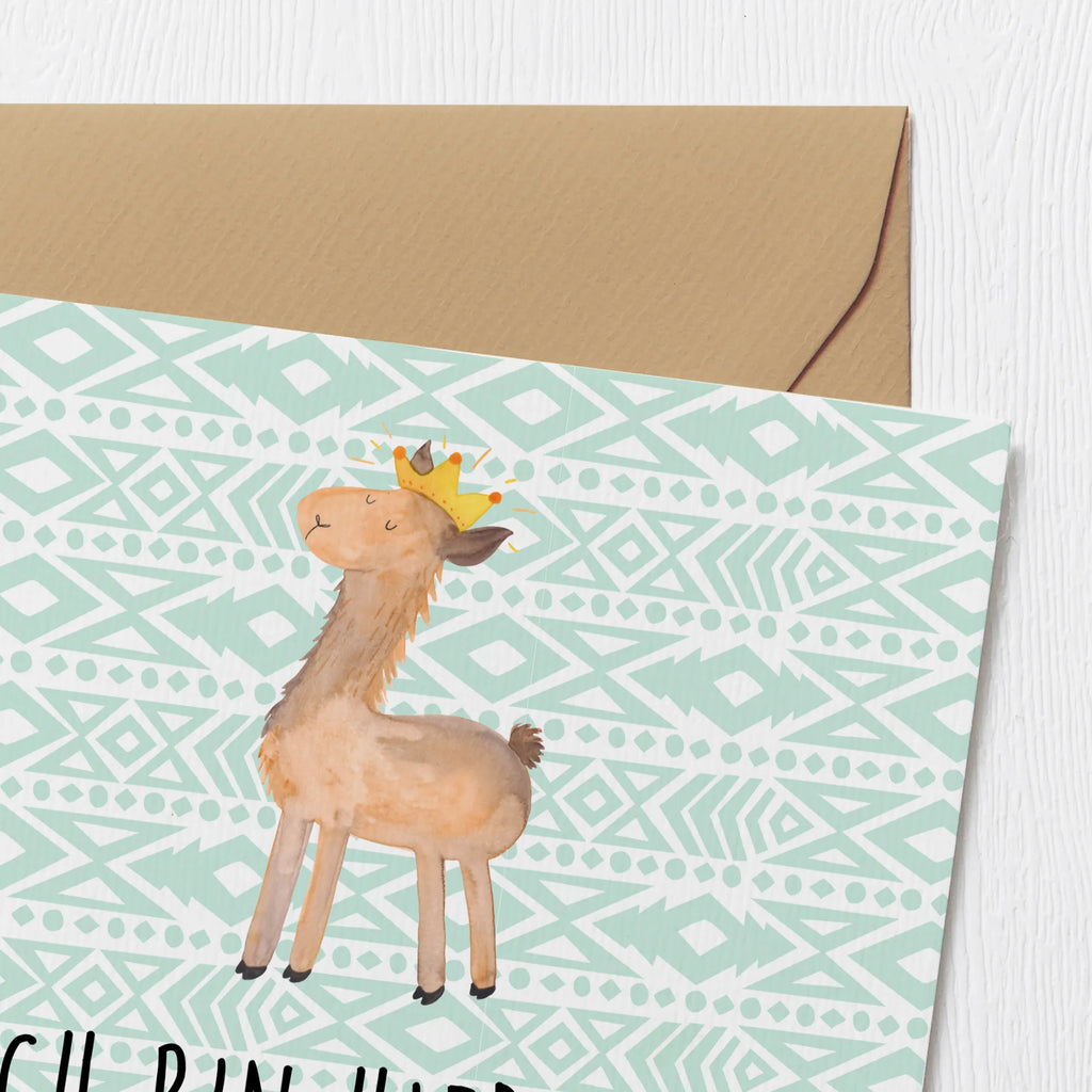 Deluxe Karte Lama König Hochwertige Klappkarte, Karte, Glückwunschkarte, Hochwertige Grußkarte, Geburtstagskarte, Hochzeitskarte, Grußkarte, Einladungskarte, Klappkarte, Lama, Alpaka, Chef, Vorgesetzter, Papa, Abi, Abitur, Lamas, Mama, Kollegin, Büro Kollege, König, Freundin, Königin