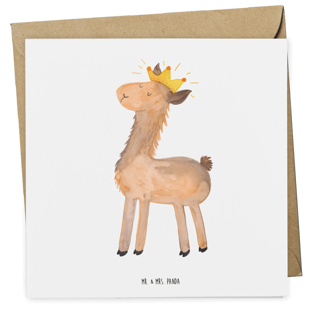 Deluxe Karte Lama König Hochwertige Klappkarte, Karte, Glückwunschkarte, Hochwertige Grußkarte, Geburtstagskarte, Hochzeitskarte, Grußkarte, Einladungskarte, Klappkarte, Lama, Alpaka, Chef, Vorgesetzter, Papa, Abi, Abitur, Lamas, Mama, Kollegin, Büro Kollege, König, Freundin, Königin