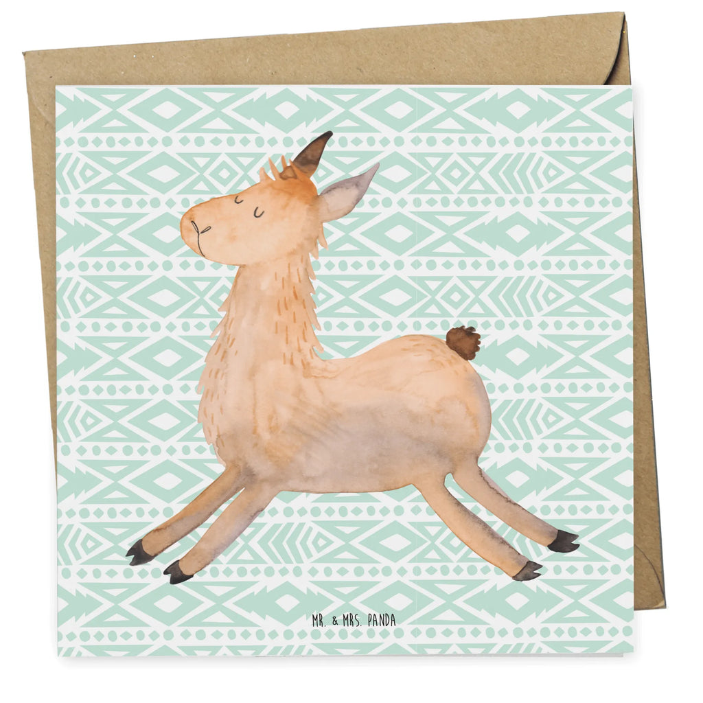 Deluxe Karte Lama Springen Klappkarte, Hochwertige Klappkarte, Glückwunschkarte, Karte, Hochzeitskarte, Hochwertige Grußkarte, Grußkarte, Einladungskarte, Geburtstagskarte, Lama, Alpaka, Start, Prüfung, Freundin, Glück, Happy day, guten Morgen, Liebeskummer, Abitur, Lieblingstag, fröhlich, Lamas, Neustart