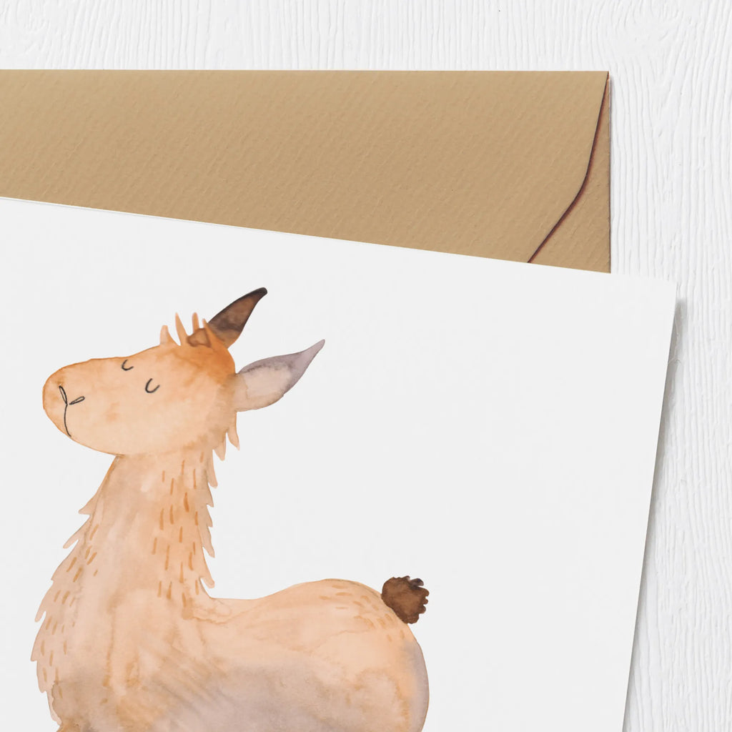 Deluxe Karte Lama Springen Klappkarte, Hochwertige Klappkarte, Glückwunschkarte, Karte, Hochzeitskarte, Hochwertige Grußkarte, Grußkarte, Einladungskarte, Geburtstagskarte, Lama, Alpaka, Start, Prüfung, Freundin, Glück, Happy day, guten Morgen, Liebeskummer, Abitur, Lieblingstag, fröhlich, Lamas, Neustart