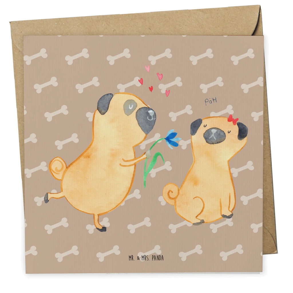 Deluxe Karte Mops Verliebt Grußkarte, Hochwertige Grußkarte, Einladungskarte, Karte, Hochzeitskarte, Klappkarte, Geburtstagskarte, Hochwertige Klappkarte, Glückwunschkarte, Hund, Hundemotiv, Haustier, Hunderasse, Tierliebhaber, Hundebesitzer, Sprüche, Geschenk Freund, Möpse, Liebe, Mops, verliebt, Liebesspruch. Verlobt, Partner, Hundeliebe