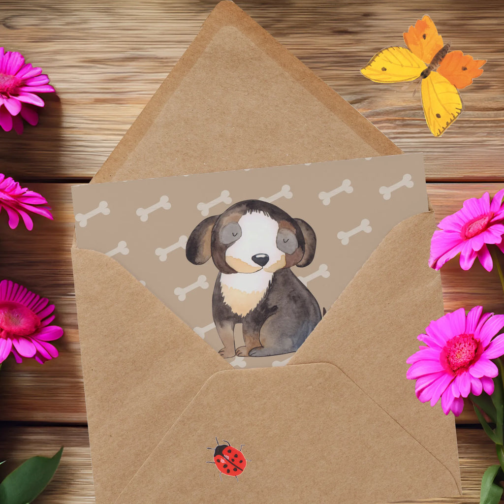 Deluxe Karte Hund Entspannen Hochzeitskarte, Glückwunschkarte, Klappkarte, Grußkarte, Hochwertige Klappkarte, Hochwertige Grußkarte, Karte, Einladungskarte, Geburtstagskarte, Hund, Hundemotiv, Haustier, Hunderasse, Tierliebhaber, Hundebesitzer, Sprüche, Hundeliebe, schwarzer Hund, Hundeglück, Liebe