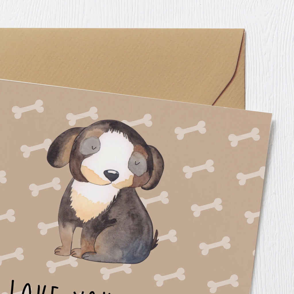 Deluxe Karte Hund Entspannen Hochzeitskarte, Glückwunschkarte, Klappkarte, Grußkarte, Hochwertige Klappkarte, Hochwertige Grußkarte, Karte, Einladungskarte, Geburtstagskarte, Hund, Hundemotiv, Haustier, Hunderasse, Tierliebhaber, Hundebesitzer, Sprüche, Hundeliebe, schwarzer Hund, Hundeglück, Liebe