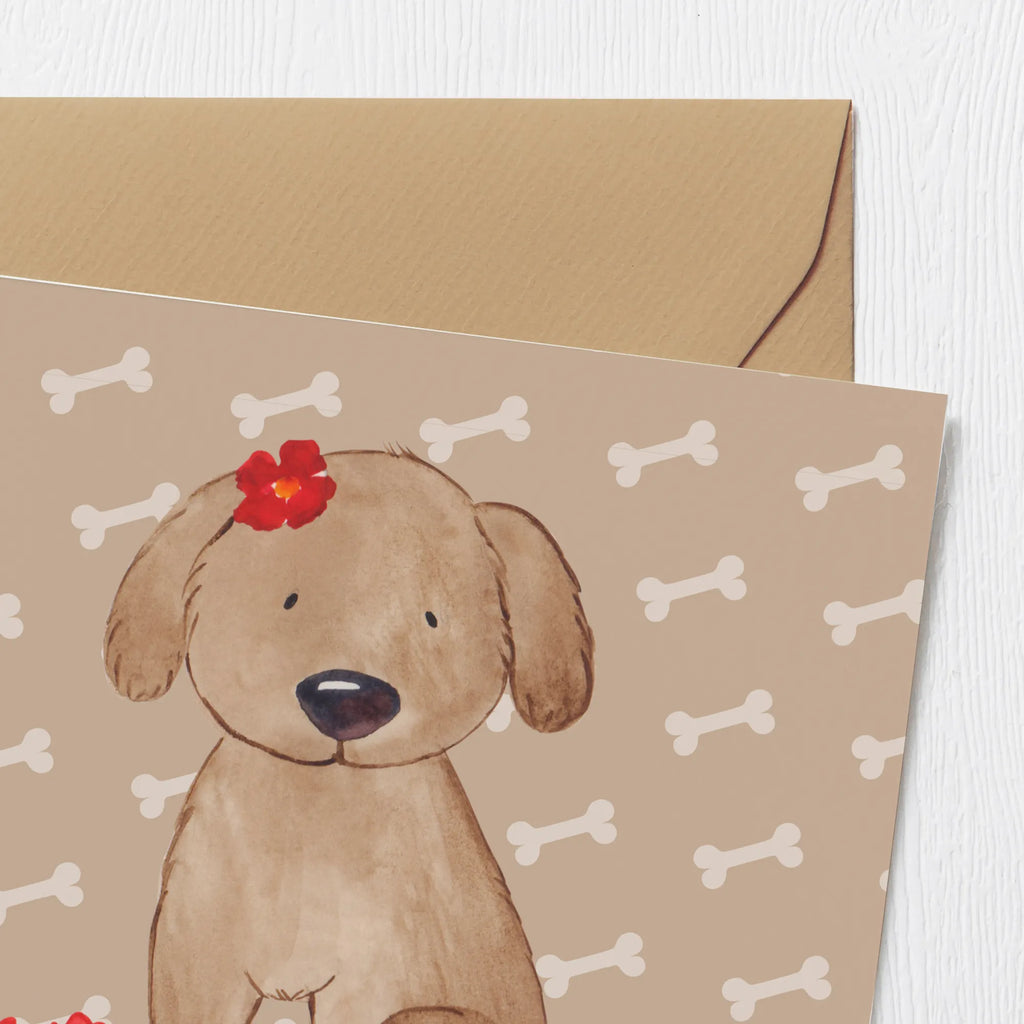 Deluxe Karte Hund Dame Glückwunschkarte, Klappkarte, Hochwertige Klappkarte, Karte, Einladungskarte, Geburtstagskarte, Grußkarte, Hochwertige Grußkarte, Hochzeitskarte, Hund, Hundemotiv, Haustier, Hunderasse, Tierliebhaber, Hundebesitzer, Sprüche, Frauchen, Hundeglück, Hundeliebe, Hunde, Liebe