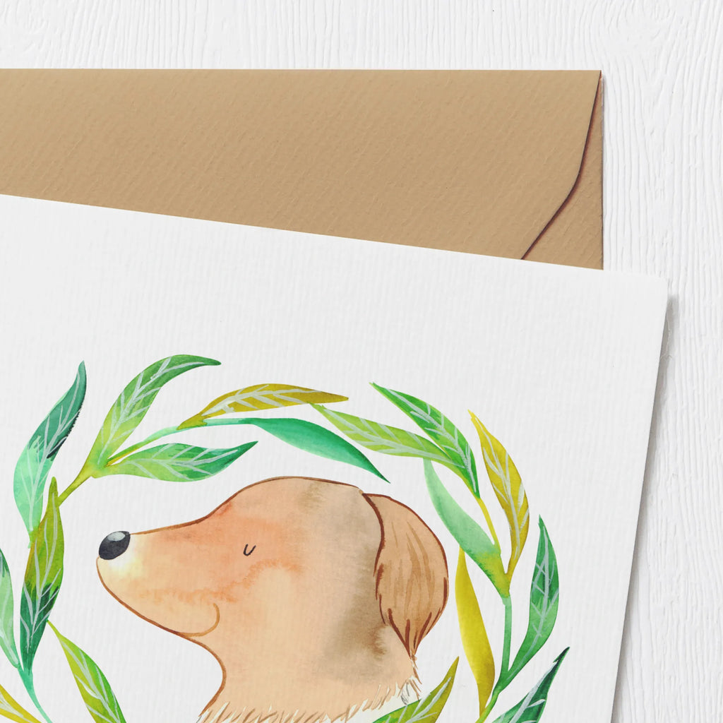 Deluxe Karte Hund Blumen Geburtstagskarte, Karte, Klappkarte, Grußkarte, Hochwertige Grußkarte, Einladungskarte, Hochzeitskarte, Glückwunschkarte, Hochwertige Klappkarte, Hund, Hundemotiv, Haustier, Hunderasse, Tierliebhaber, Hundebesitzer, Sprüche, Ranke, Hundeliebe, Therapie, Hundeglück, Selbsttherapie, Hunde