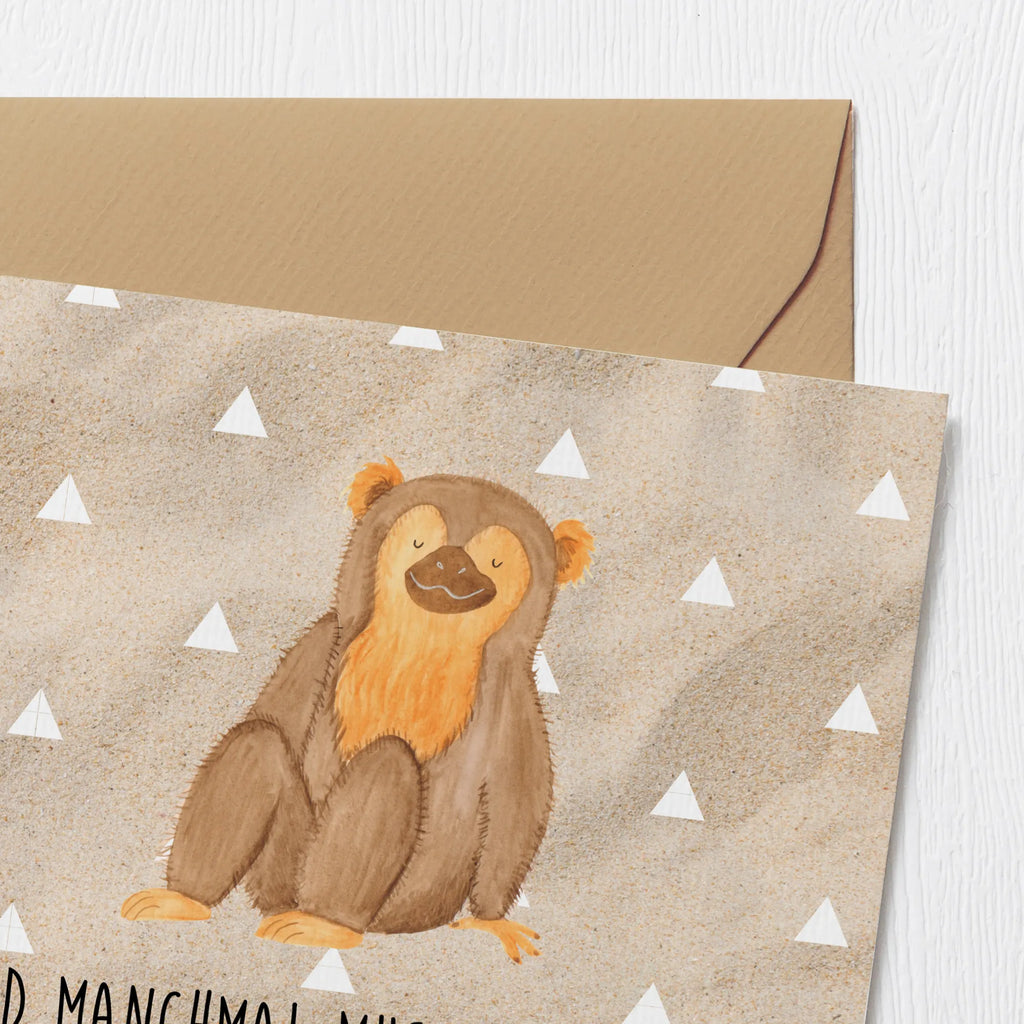 Deluxe Karte Affe Glückwunschkarte, Hochwertige Grußkarte, Geburtstagskarte, Hochwertige Klappkarte, Grußkarte, Karte, Einladungskarte, Hochzeitskarte, Klappkarte, Afrika, Wildtiere, Respekt, Selbstbewusstsein, Selbstachtung, Selfcare, Äffchen, Affe, Liebe, Selbstliebe, Motivation, Affen