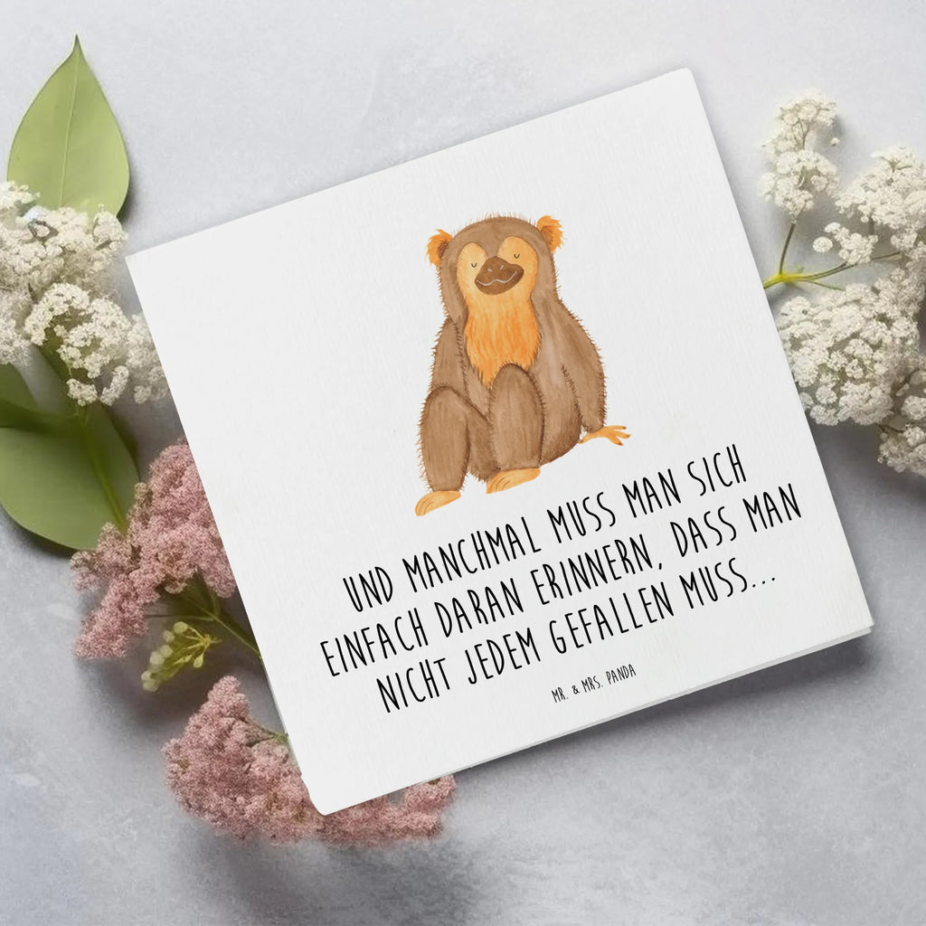 Deluxe Karte Affe Glückwunschkarte, Hochwertige Grußkarte, Geburtstagskarte, Hochwertige Klappkarte, Grußkarte, Karte, Einladungskarte, Hochzeitskarte, Klappkarte, Afrika, Wildtiere, Respekt, Selbstbewusstsein, Selbstachtung, Selfcare, Äffchen, Affe, Liebe, Selbstliebe, Motivation, Affen